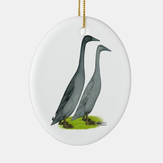 Blue Runner Ducks Keramikornament (Rechts)