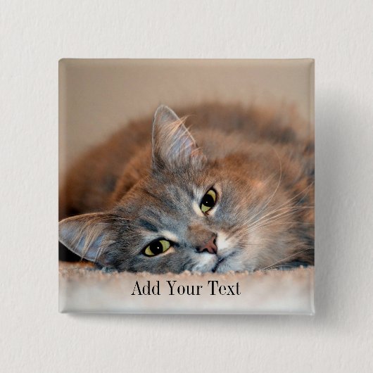 Blue Russian Cat Long Hairs by Shirley Taylor Button (Vorderseite)