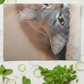 Blue Russian Cat Long Hairs by Shirley Taylor Küchentuch (Gefaltet)