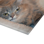 Blue Russian Cat Long Hairs by Shirley Taylor Schneidebrett (Ecke)