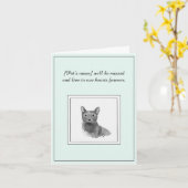 Blue Russian Cat Sympathy Card Karte (Gelbe Blume)