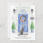 Blue Russian Moving Announcement Einladung (Vorderseite)