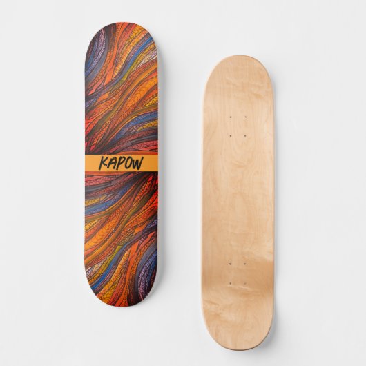 "Blue Rust Strands" auf Skateboard (Vorderseite)