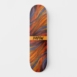 "Blue Rust Strands" auf Skateboard
