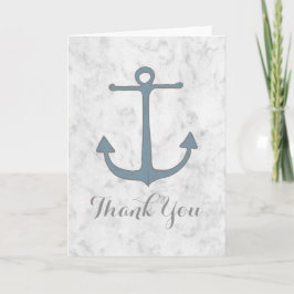 Blue Rustic Anchor Hochzeit Danke Karte
