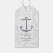 Blue Rustic Anchor Wedding Geschenkanhänger (Vorderseite)