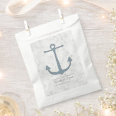 Blue Rustic Anchor Wedding Geschenktütchen (Ausgeschnitten)