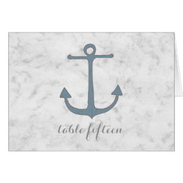 Blue Rustic Anchor Wedding Tischnummer