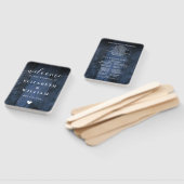 Blue Rustic Barn Wood Boho Hochzeitsprogramm Fächer (Non-assembled)