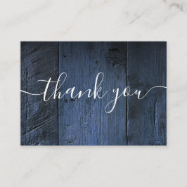 Blue Rustic Barn Wood Wedding Vielen Dank Platzkarte