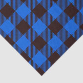 Blue Rustic Bauernhaus Buffalo Karos Kariertes Mus Seidenpapier (Ausschnitt)