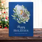 Blue Rustic Bird Weihnachten außerhalb des Fotos