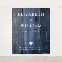 Blue Rustic Boho Barn Wood Foto Stand Hintergrund Wandteppich