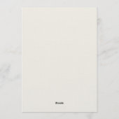 Blue Rustic Botanical Wedding Einladung (Rückseite)