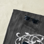 Blue Rustic Butterfly Personalisiert Beach Handtuc Strandtuch (Beispiel)