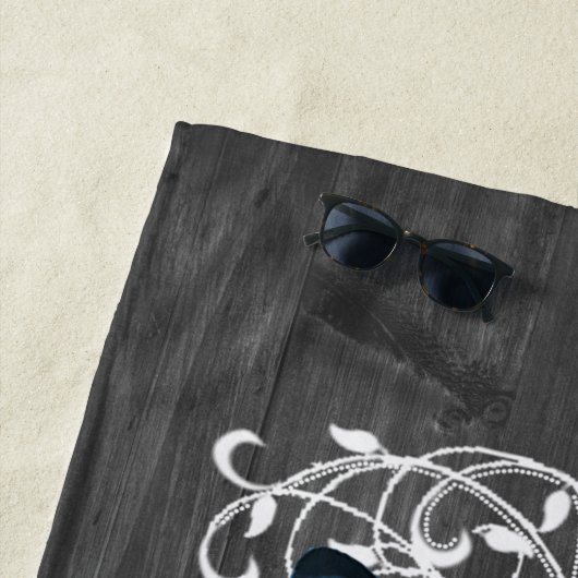 Blue Rustic Butterfly Personalisiert Beach Handtuc Strandtuch (Beispiel)