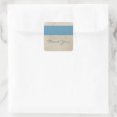 Blue Rustic Damask Danke Stickers (Tasche)
