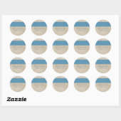Blue Rustic Damask Wedger Stickers (Blatt)