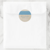 Blue Rustic Damask Wedger Stickers (Tasche)