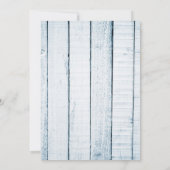 Blue Rustic Foliage Brautparty Einladung (Rückseite)