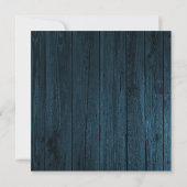 Blue Rustic Foto Collage Save the Date (Rückseite)