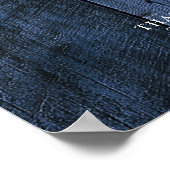 Blue Rustic Holz Barn Wedding Willkommenszeichen Poster (Ecke)