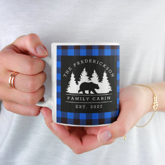 Blue Rustic Kariert Bärenwald Family Kabine Kaffeetasse