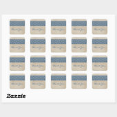 Blue Rustic Lace Danke Stickers (Blatt)