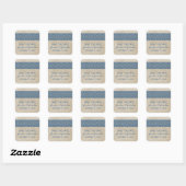Blue Rustic Lace Save the Date Stickers (Blatt)