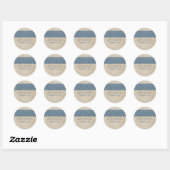 Blue Rustic Lace Wedding Stickers (Blatt)