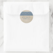 Blue Rustic Lace Wedding Stickers (Tasche)