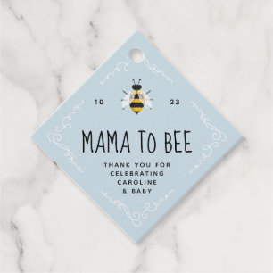 Blue Rustic Mama to Bee Baby Dusche Geschenkanhänger