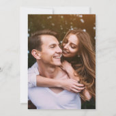 Blue Rustic Mason Jar String Lights Floral Foto Save The Date (Rückseite)