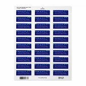 Blue Rustic Night String Lights Address Labels (Vorne)