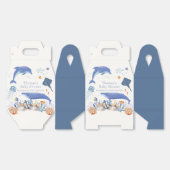 Blue Rustic Ocean Dolphin Whale Boy Baby Dusche Geschenkschachtel (Ungeklappt)