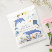 Blue Rustic Ocean Dolphin Whale Boy Baby Dusche Geschenktütchen (Versiegelt)