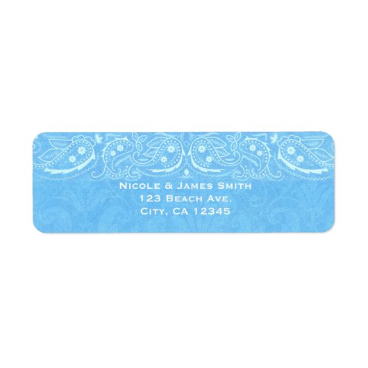 Blue Rustic Paisley Country Western Wedding (Vorne)