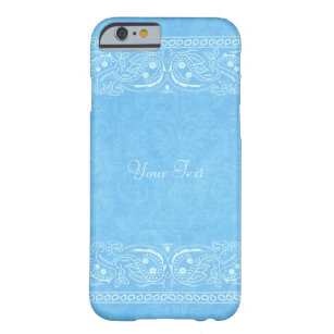 Blue Rustic Paisley Country Western Wedding Barely There iPhone 6 Hülle