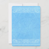 Blue Rustic Paisley Country Western Wedding Einladung (Rückseite)