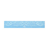 Blue Rustic Paisley Country Western Wedding Einladungsbanderole (Flach)