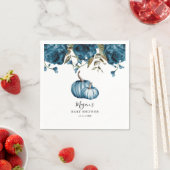 Blue Rustic Pumpkin Fall Baby Dusche Serviette (Beispiel)