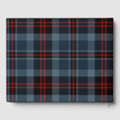 Blue Rustic Scottish Tartan Wedding Gästebuch (Rückseite)