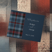 Blue Rustic Scottish Tartan Wedding Gästebuch