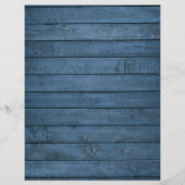 Blue Rustic String Lights Hochzeitskalender (Rückseite)