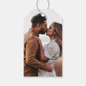 Blue Rustic Tree Woodgrain Christmas Gift Tag Geschenkanhänger (Rückseite)