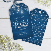 Blue Rustic Wood Mason Jars Lights Brautparty Geschenkanhänger