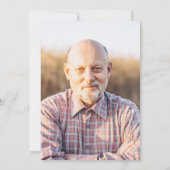 Blue Rustic Wood Panels Foto Retirement Party Einladung (Rückseite)