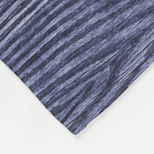 Blue Rustic Wood Rentier Familie Weihnachten Fleecedecke (Ecke)