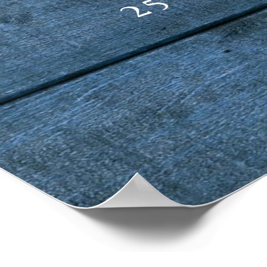 Blue Rustic Wood String Lights Retirement Party Poster (Ecke)