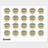 Blue Rustic Zickzack Abschluss Stickers (Blatt)